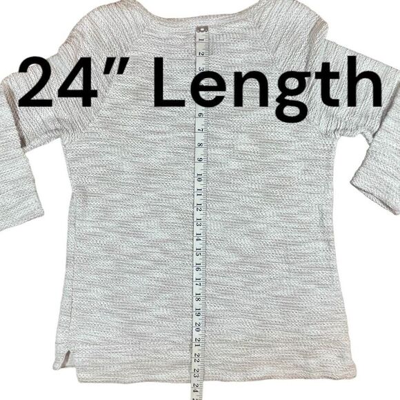 Sunday Metallic Oatmeal Knit Sweater Sz M - Picture 10 of 13